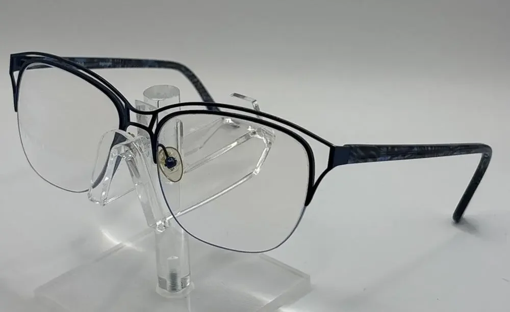 Kensie Highlighter Eyeglasses Blue Semi Rimless Frame 55-16-140 Women's
